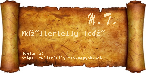Müllerleily Teó névjegykártya